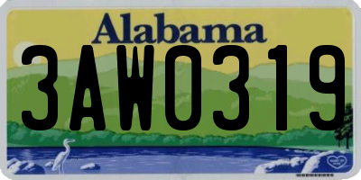 AL license plate 3AW0319