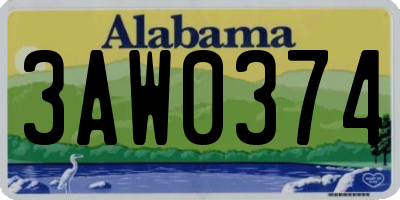 AL license plate 3AW0374