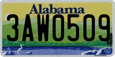 AL license plate 3AW0509