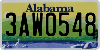 AL license plate 3AW0548