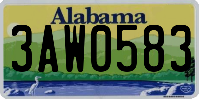 AL license plate 3AW0583