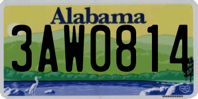 AL license plate 3AW0814