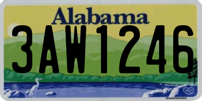 AL license plate 3AW1246