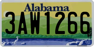 AL license plate 3AW1266