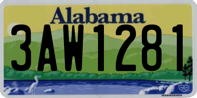 AL license plate 3AW1281