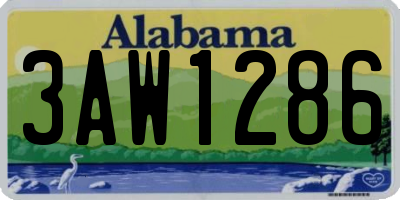 AL license plate 3AW1286