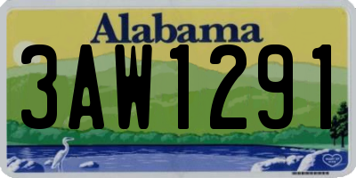 AL license plate 3AW1291