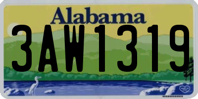 AL license plate 3AW1319