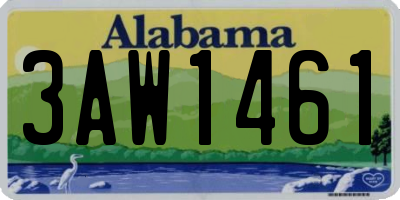 AL license plate 3AW1461