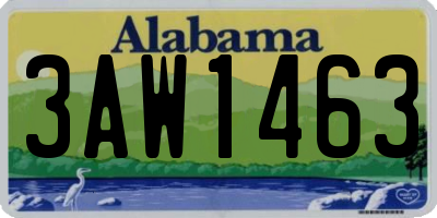 AL license plate 3AW1463