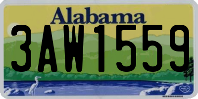 AL license plate 3AW1559
