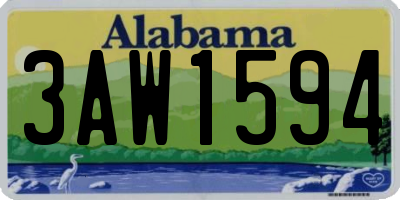 AL license plate 3AW1594