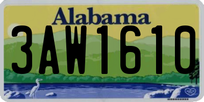AL license plate 3AW1610