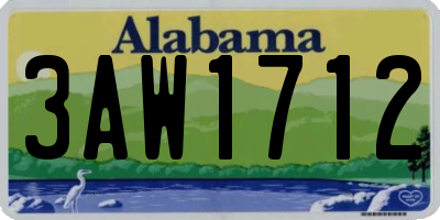 AL license plate 3AW1712