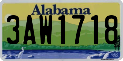 AL license plate 3AW1718