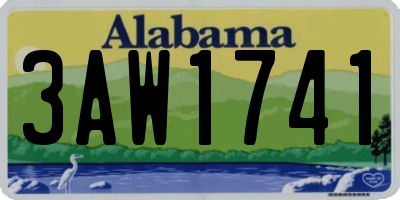 AL license plate 3AW1741