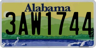 AL license plate 3AW1744