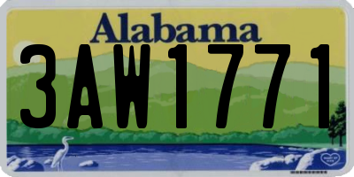 AL license plate 3AW1771