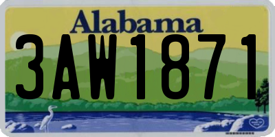 AL license plate 3AW1871