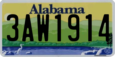 AL license plate 3AW1914