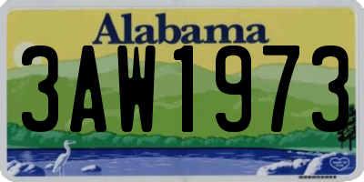 AL license plate 3AW1973