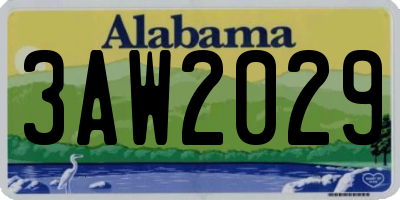 AL license plate 3AW2029