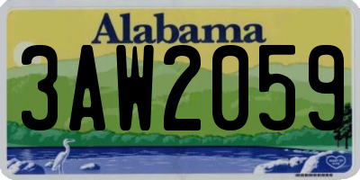 AL license plate 3AW2059