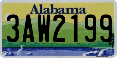 AL license plate 3AW2199