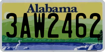 AL license plate 3AW2462