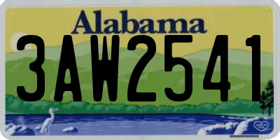 AL license plate 3AW2541