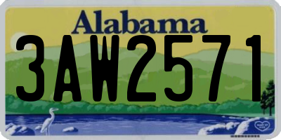 AL license plate 3AW2571
