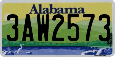 AL license plate 3AW2573