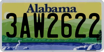 AL license plate 3AW2622