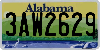AL license plate 3AW2629
