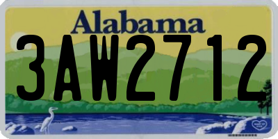 AL license plate 3AW2712