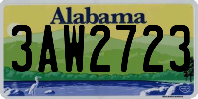 AL license plate 3AW2723