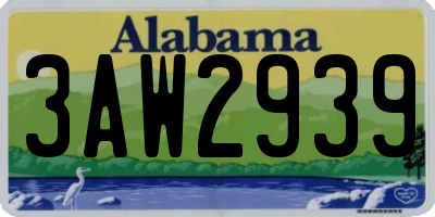 AL license plate 3AW2939