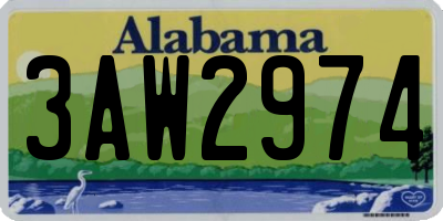 AL license plate 3AW2974