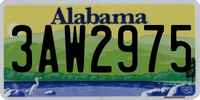 AL license plate 3AW2975
