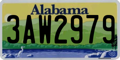 AL license plate 3AW2979
