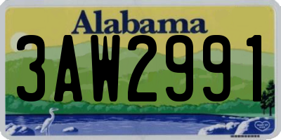 AL license plate 3AW2991