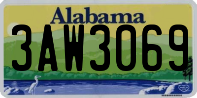 AL license plate 3AW3069
