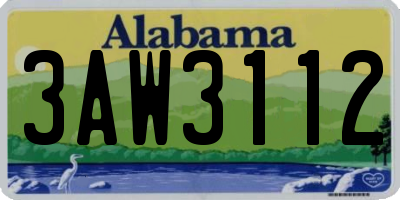 AL license plate 3AW3112