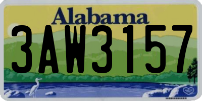 AL license plate 3AW3157
