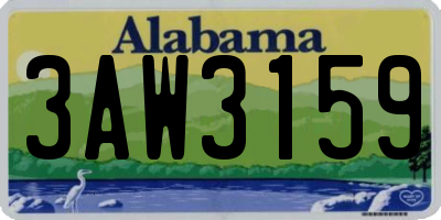 AL license plate 3AW3159
