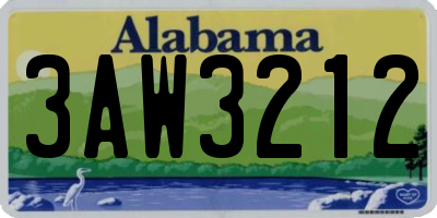 AL license plate 3AW3212
