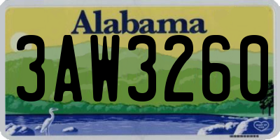 AL license plate 3AW3260