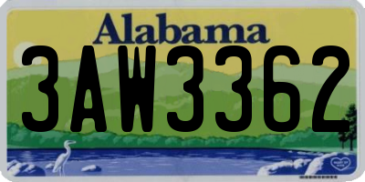 AL license plate 3AW3362