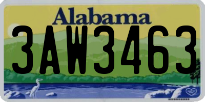 AL license plate 3AW3463