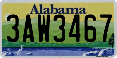 AL license plate 3AW3467